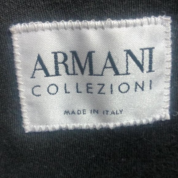 M/L Armani Collezioni MEN Black Real Leather Heavy Long Coat lo Jacket ITALY - Picture 7 of 14